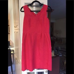 Banana Republic Red Pattern Dress Women’s Size 10